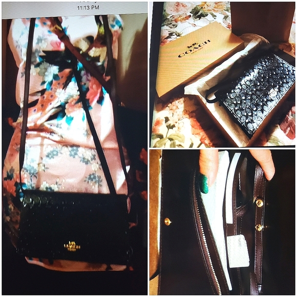 Brand New Coach Crossbody Black&Brown Color.NWT - Picture 5 of 16